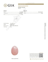 Load image into Gallery viewer, ローズクウォーツヨニエッグ/ Rose Quartz Yoni Egg -GIA certified
