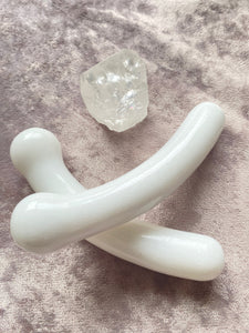 Dia - ホワイトジェードワンド/ White Jade round top wand