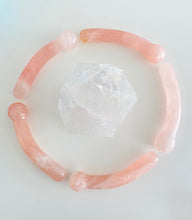 Load image into Gallery viewer, Dia - ローズクウォーツワンド/ Rose Quartz round top wand
